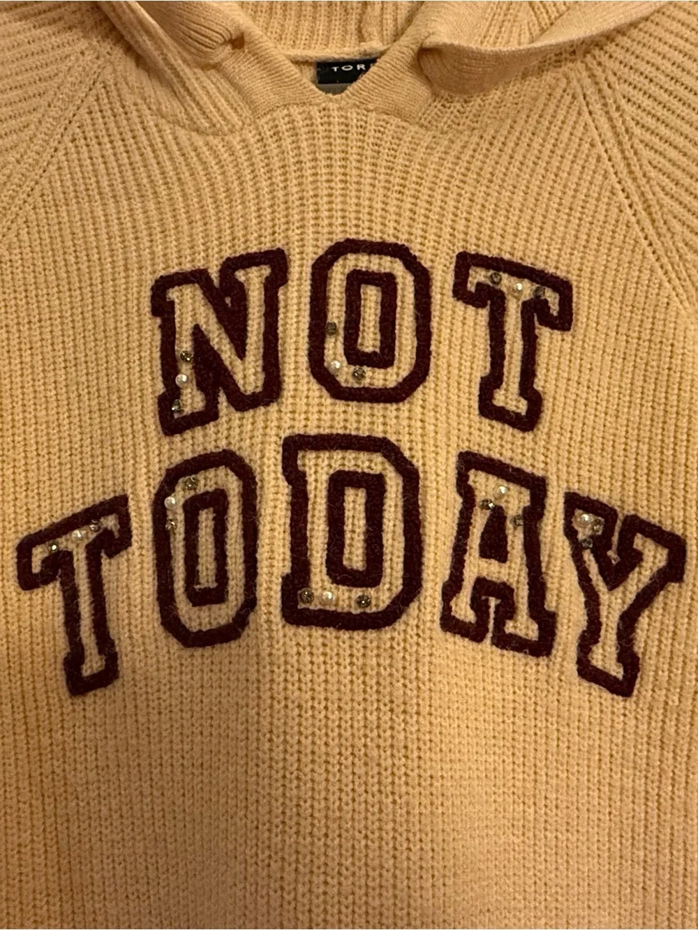 Not Today Drop Shoulder Tunic Hoodie